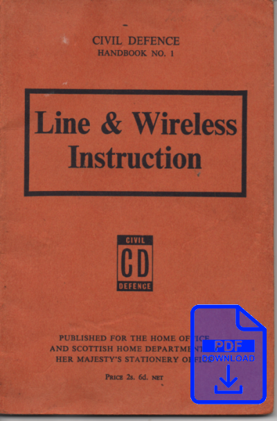 Civil Defence Handbook No 1 Line & Wireless Instruction