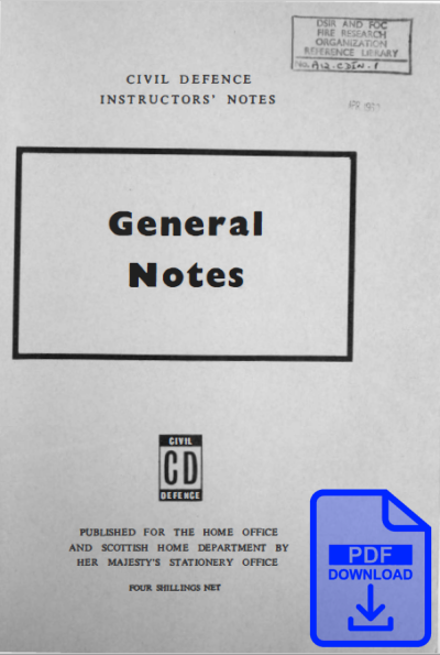 Civil Defence Instructors Notes general notes